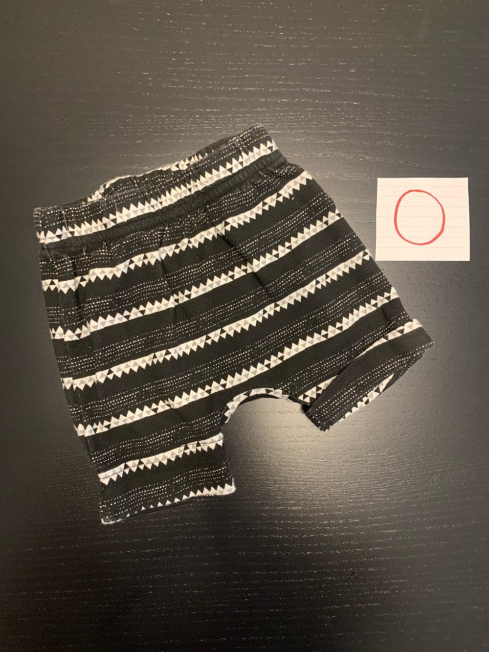 ⭐️2/$5.00⭐️ Old Navy 0-3m Black and White Tribal Stripe Baby Shorts